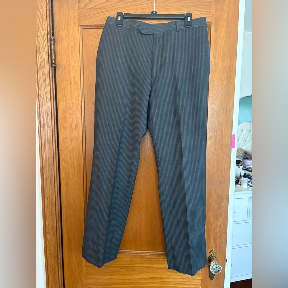 Custom Tommy Hilfiger Gray Pinstripe Trousers